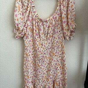 Lily Rose Floral Midi Dress - Pink and Orange New with Tags XXL
